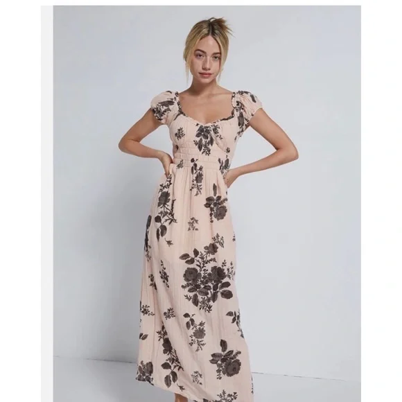 Free People Forget Me Not Midi Dress NWOT